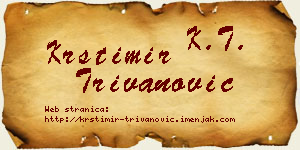 Krstimir Trivanović vizit kartica
